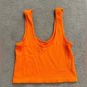 Super cute orange ribbed tank top | bought @ a boutique in florida | fits s-l